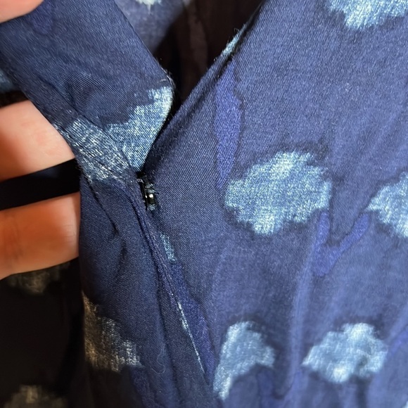 Anthropologie Velvet by Graham & Spencer Blue Cady Jumpsuit Size Medium - Picture 8 of 14